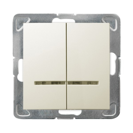 OSPEL IMPRESJA ŁP-2YS/m/27 Łącznik świecznikowy z podświetleniem ecru