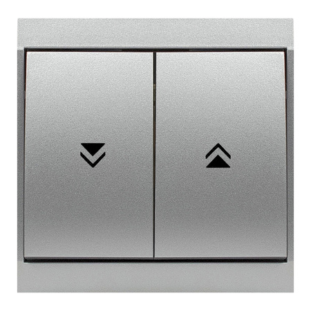 Łącznik roletowy p/t Luna, 10A, 250V, WP-10L, srebrny