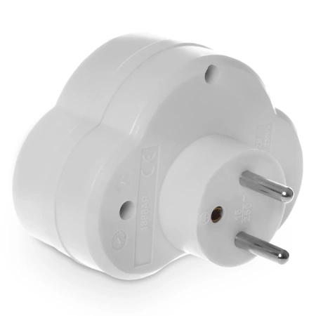 Plastrol R-270WS Rozgałęźnik podwójny z wyłącznikiem 2x2P+Z 16A W-01144