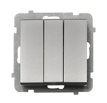 OSPEL SONATA ŁP-24R/m/38 Łącznik potrójny zwierny srebro