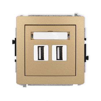 KARLIK DECO 8DGUSB-2  Gniazdo podwójne 2xUSB A-A 2.0