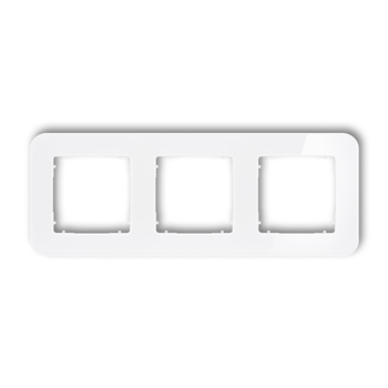 KARLIK ICON 0-0-IRSZ-3 Ramka uniwersalna potrójna zaokrąglona - efekt szkła (ramka: biała; spód: biały)