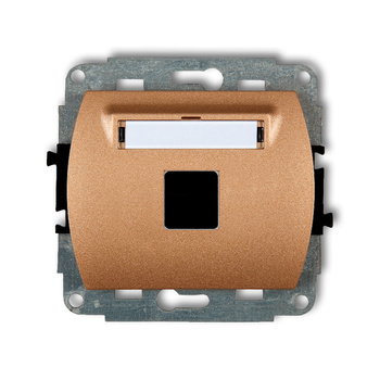 KARLIK TREND 8GM-1P  Gniazdo multimedialne pojedynczego bez modułu (standard Keystone)