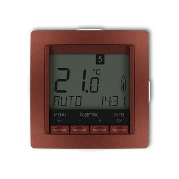 KARLIK DECO 9DRT-3.1 Mechanizm uniwersalnego elektronicznego tygodniowego regulatora temperatury (podświetlenie białe)