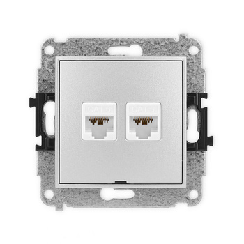 KARLIK MINI 7MGKBO-8  Gniazdo komputerowe podwójne 2xRJ45