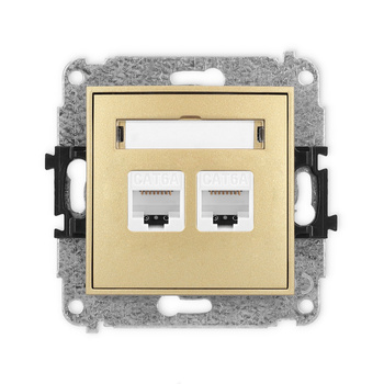 KARLIK MINI 29MGK-8  Gniazdo komputerowe podwójne 2xRJ45