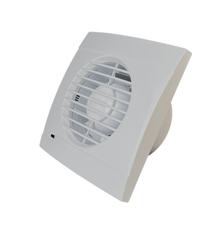 Wentylator domowy Aero RS100HT+ czujnik wilgoci z opóźnieniem czasowym, kontrolka LED, klapka zwrotna, fi 100 mm, kolor biały