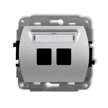 KARLIK TREND 7GM-2P  Gniazdo multimedialne podwójnego bez modułu (standard Keystone)