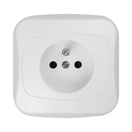 Gniazdo pojedyncze p/t 2p+Z 16A, 250V, ATUT, biały