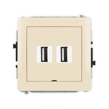 KARLIK DECO 1DGUSBBO-2  Gniazdo podwójne 2xUSB A-A 2.0