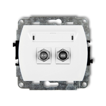 KARLIK TREND GF-2.1  Gniazdo antenowe podwójne typu F (SAT) pozłacany