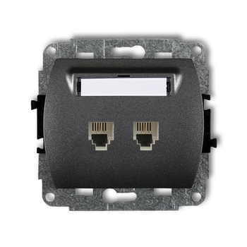 KARLIK TREND 11GT-2  Gniazdo telefoniczne podwójne  2xRJ11