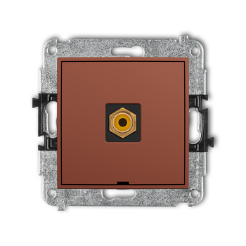 KARLIK ICON 63IGRCABO-1 Mechanizm gniazda pojedynczego RCA, bez pola opisowego (typu cinch - żółty, pozłacany)