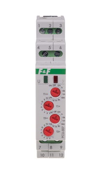 F&F Przekaźnik czasowy asymetryczny PCU-507 z czasem pracy i czasem przerwy