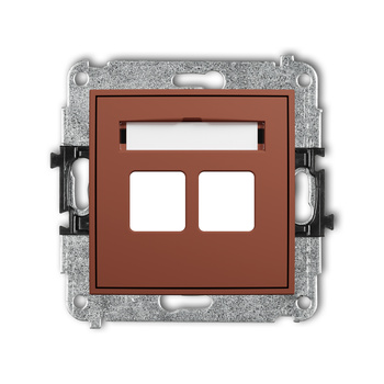 KARLIK MINI 63MGM-2P Mechanizm gniazda multimedialnego podwójnego bez modułu (standard Keystone)