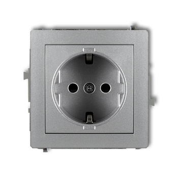 KARLIK DECO 7DGP-1sp  Gniazdo pojedyńcze  z uziemieniem SCHUKO 2P+Z (przesłony torów prądowych)