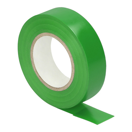 Zestaw 10 taśm izolacyjnych 19mm, zielona, uniepalniona, grubość 0,13mm, długość 20m