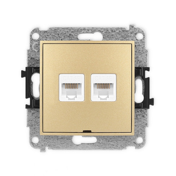 KARLIK MINI 29MGKBO-2  Gniazdo komputerowe podwójne 2xRJ45