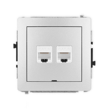 KARLIK DECO 7DGKBO-4  Gniazdo komputerowe podwójne 2xRJ45