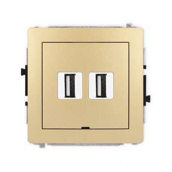 KARLIK DECO 29DGUSBBO-2  Gniazdo podwójne 2xUSB A-A 2.0