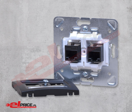 Ospel impresja gpk-2y/k/m/33 podwójne gniazdo komputerowe