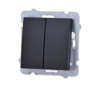 OSPEL AS ŁP-10G/m/33 Łącznik podwójny schodowy czarny metalik