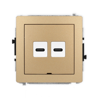 KARLIK DECO 8DGUSBBO-8  Gniazdo podwójne 2xUSB C-C