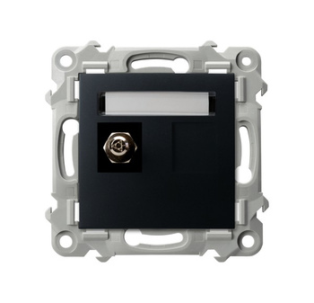 OSPEL SZAFIR GPE-1Z/m/33 Gniazdo ekwipotencjalne pojedyncze czarny