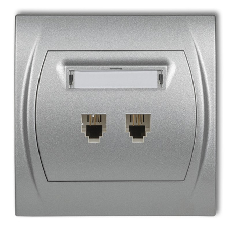 KARLIK LOGO 7LGT-2 Gniazdo telefoniczne podwójne 2xRJ11