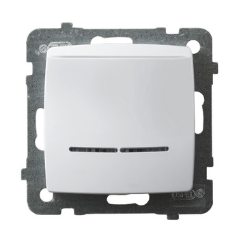 OSPEL KARO ŁP-15SS/m/00 Łącznik hotelowy z podświetleniem pomarańczowym