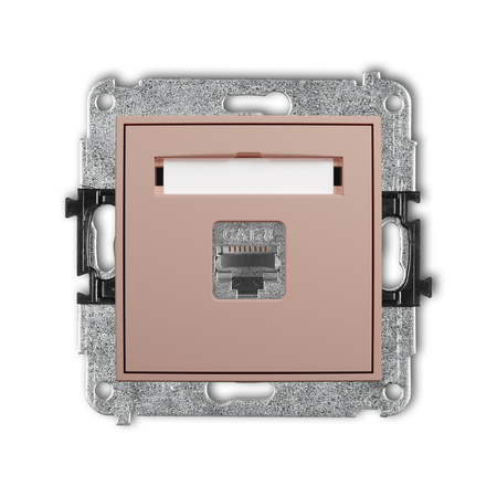 KARLIK ICON 62IGK-11 Mechanizm gniazda komputerowego pojedynczego 1xRJ45, kat. 8, ekranowany, 8-stykowy