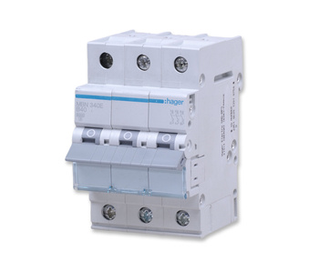 HAGER MBN340E MCB Wyłącznik nadprądowy Icn=6000A 3P B 40A
