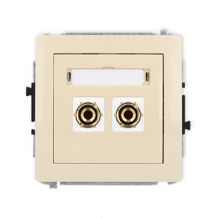 KARLIK DECO 1DGG-3 Gniazdo głośnikowe pojedyńcze (typu banan - czerwony i czarny