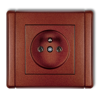 KARLIK FLEXI 9FGP-1z  Gniazdo pojedyncze z uziemieniem 2P+Z (bez przesłon torów prądowych)