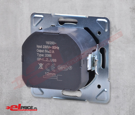 Ospel impresja gp-1yzpusb/m/33 gniazdo pojedyncze z przesłoną