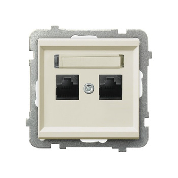 OSPEL SONATA GPK-2R/K/m/27 Gniazdo komputerowe podwójne, kat. 5e MMC