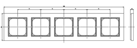 OSPEL SONATA RH-5R/00 Ramka pięciokrotna do łączników IP-44