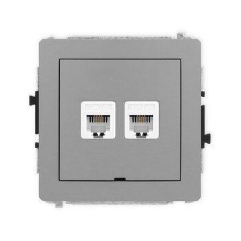 KARLIK DECO 27DGTBO-2  Gniazdo telefoniczne podwójne  2xRJ11