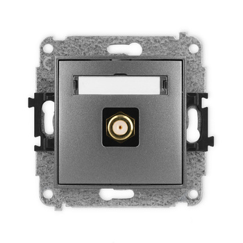 KARLIK ICON 11IGF-1.1  Gniazdo antenowe pojedyńcze  typu F (SAT) pozłacany