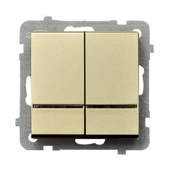 OSPEL SONATA ŁP-2RS/m/39 Łącznik dwugrupowy świecznikowy podświetlany