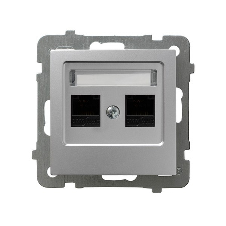 Ospel as GPK-2G/K/m/18 Gniazdo komputerowe podwójne, kat. 5e MMC