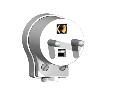 OSPEL WTYCZKI WKZ/00 Wtyczka kątowa biały