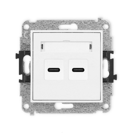 KARLIK ICON 25IGUSB-8  Gniazdo podwójne 2xUSB C-C