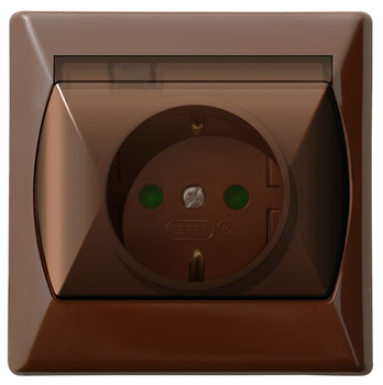 OSPEL AKCENT GPH-1ASP/24/d Gniazdo bryzgoszczelne schuko IP44 przesłony