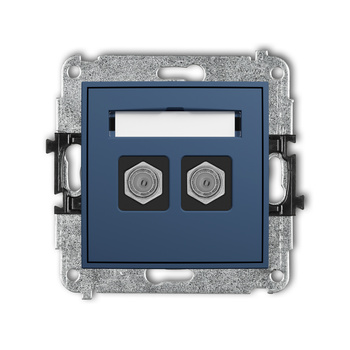 KARLIK ICON 64IGF-2 Mechanizm gniazda antenowego podwójnego typu F (SAT) niklowany