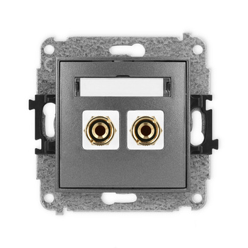 KARLIK ICON 11IGG-3  Gniazdo głośnikowe pojedyńcze (typu banan - czerwony i czarny