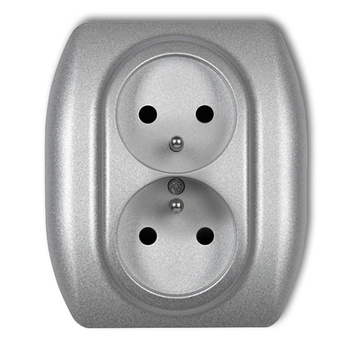 KARLIK TREND 7GP-2zp  Gniazdo podwójne z uziemieniem 2x(2P+Z) (przesłony torów prądowych)