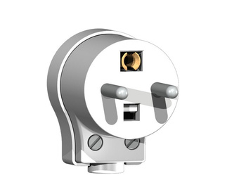 OSPEL WTYCZKI WKZ/00 Wtyczka kątowa biały