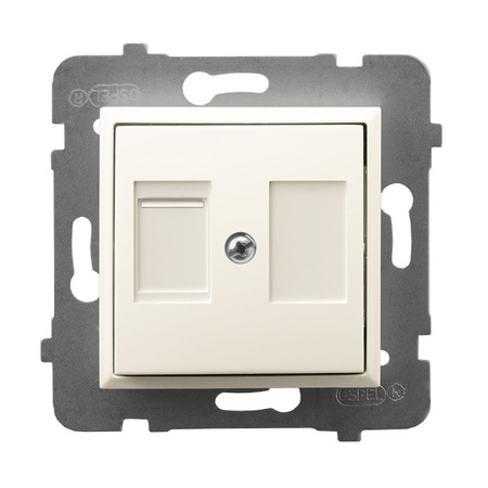 Ospel aria GPK-1UP/p/27 Obudowa gniazda pojedynczego z przesłoną typu Keystone prosta