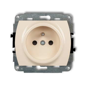 KARLIK TREND 1GP-1zp  Gniazdo pojedyńcze  z uziemieniem 2P+Z (przesłony torów prądowych)